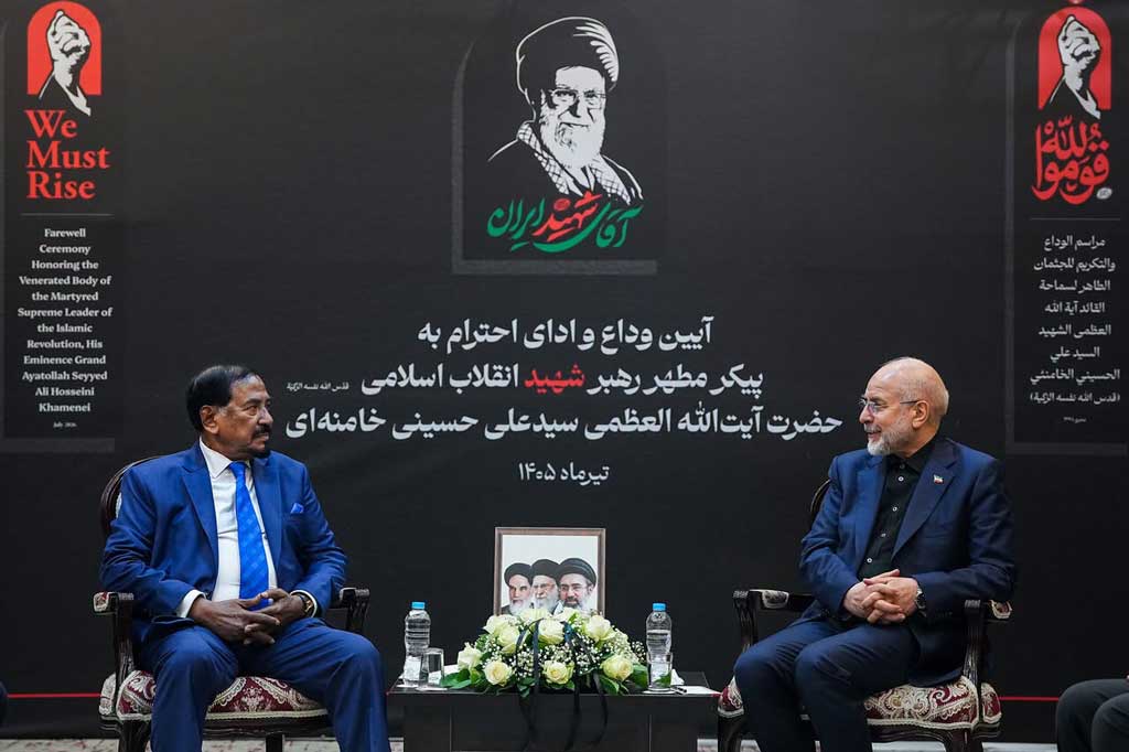 Speaker Hafiz Uddin Ahmed Meets Iran Parliament Speaker Ghalibaf