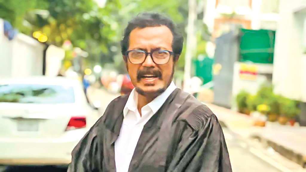Faruk Ahmed plays a lawyer who forgets the bitterness of the past