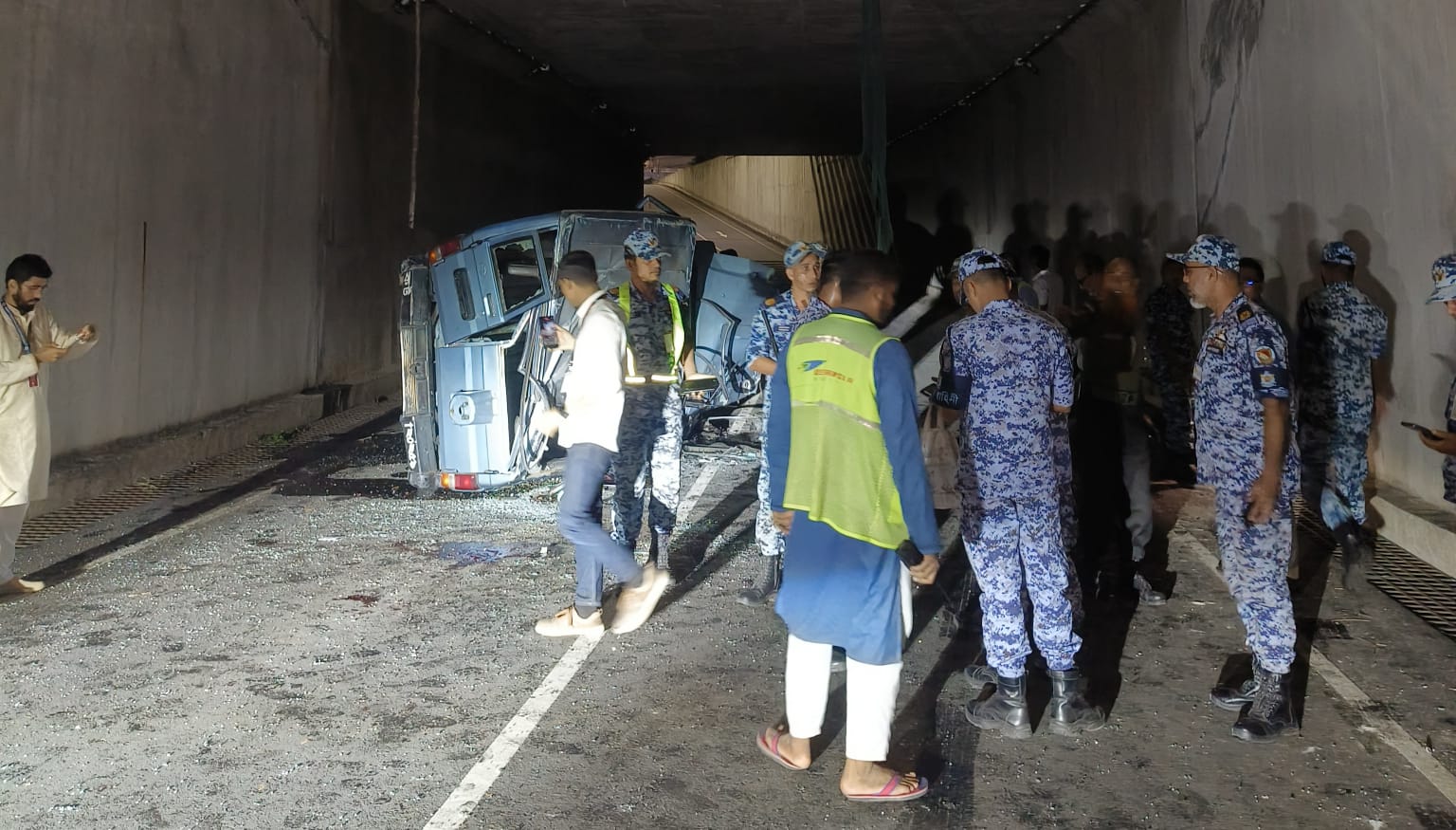 3 Air Force Personnel killed as pickup falls from third terminal
