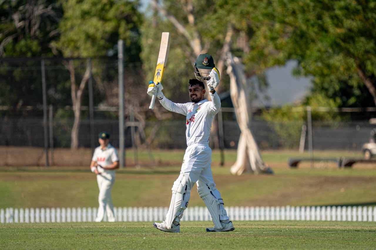 Miraz Hits Century in Warm-up Match